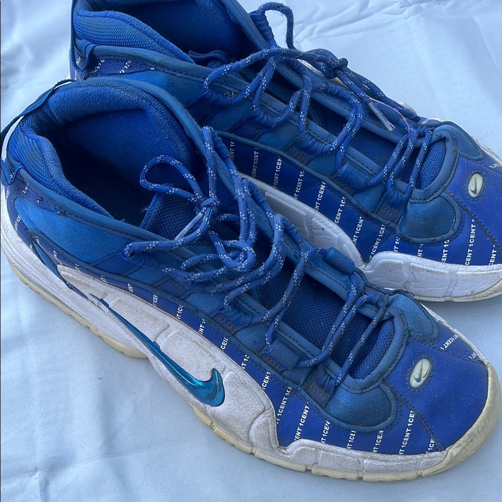 Blue and White Athletic Sneakers